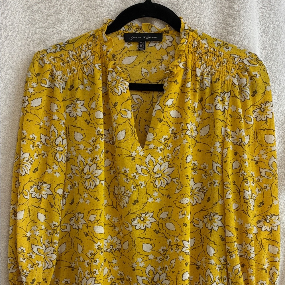 Sunny Floral Blouse - Yellow